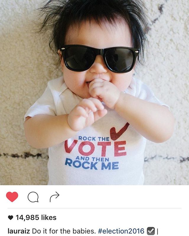 Let's get out there and #rockthevote! #borntobetees