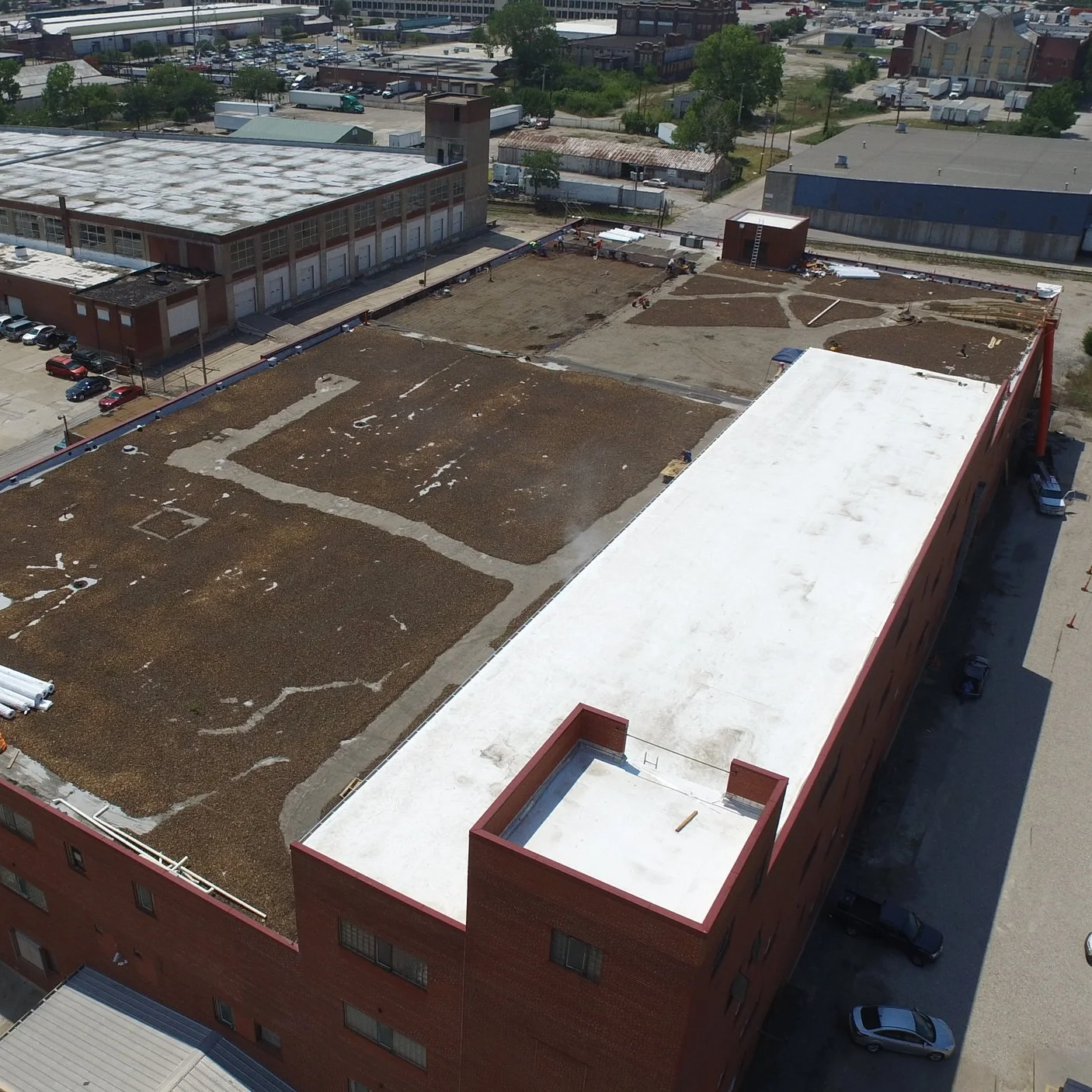 Droning Large Commercial Flat Roof Project