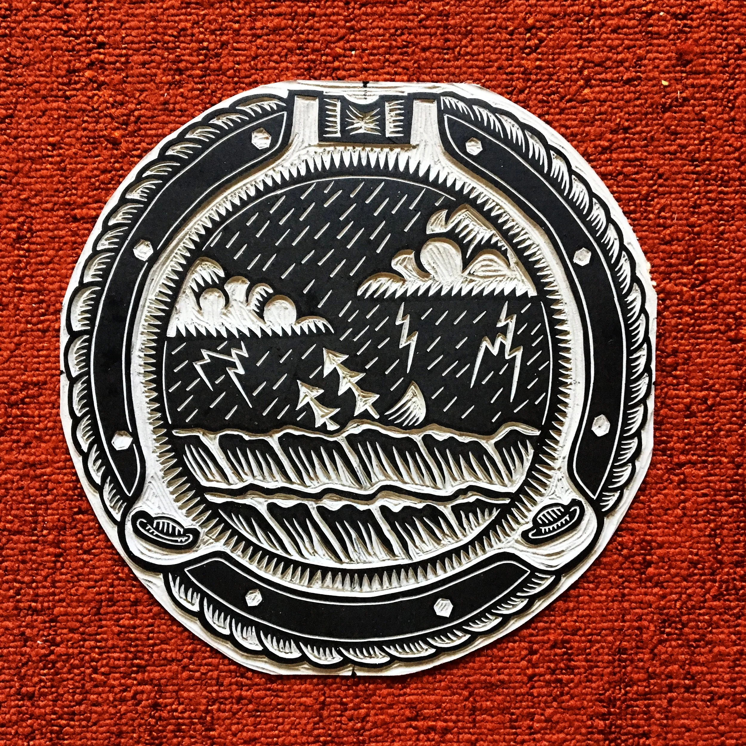 Porthole linoleum block