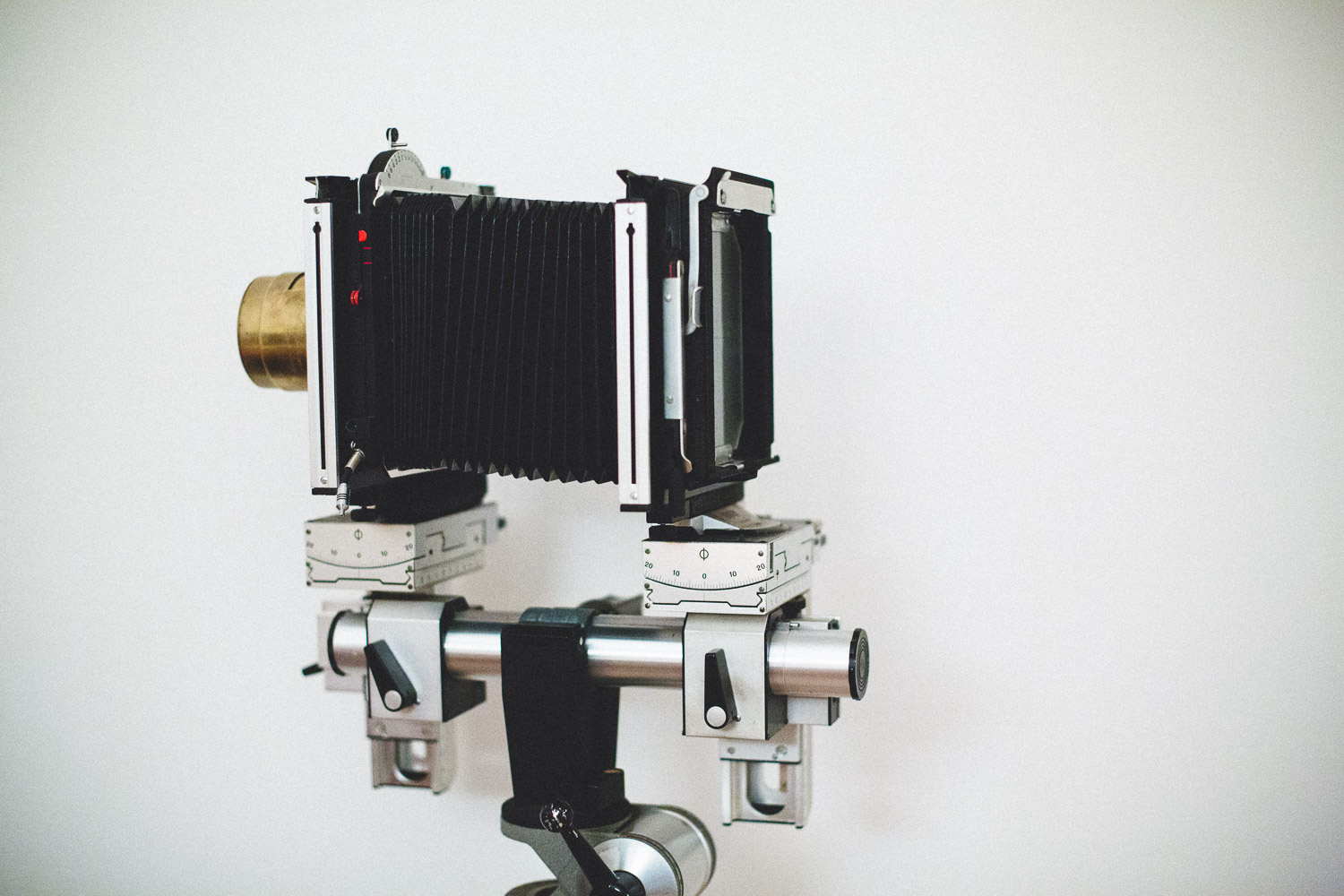 Of course I couldn't help having Jesper and Lars step in front of the old Sinar camera with the 100+ year Petzval lens mounted, for a bit of fun ;)