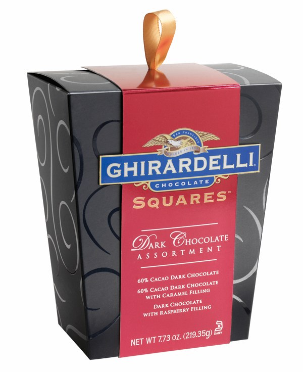 Dark Chocolate Squares Ballotin Box Gift