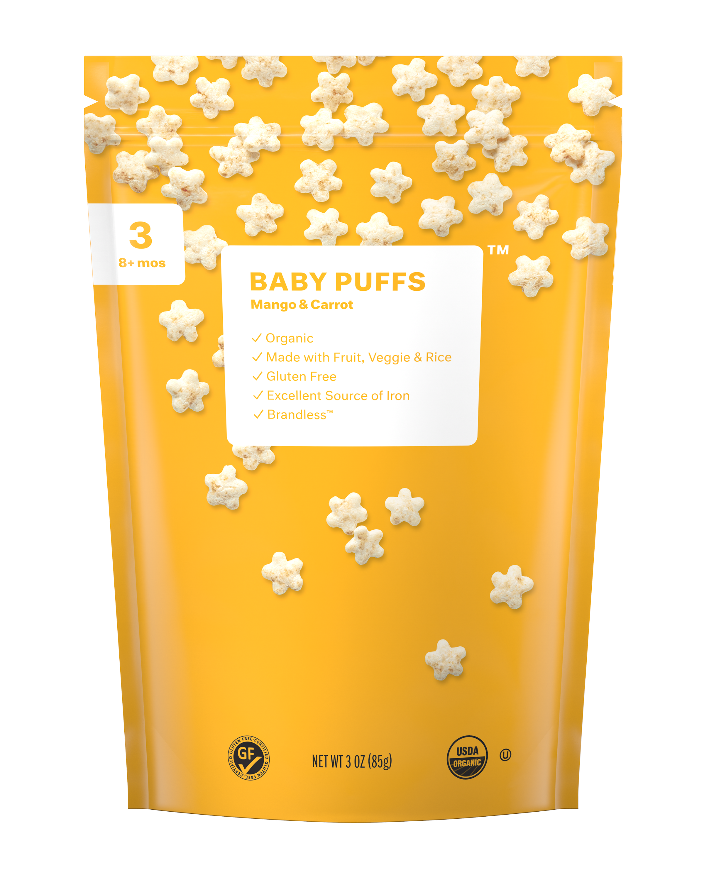Brandless: Baby Puffs, Mango Carrot