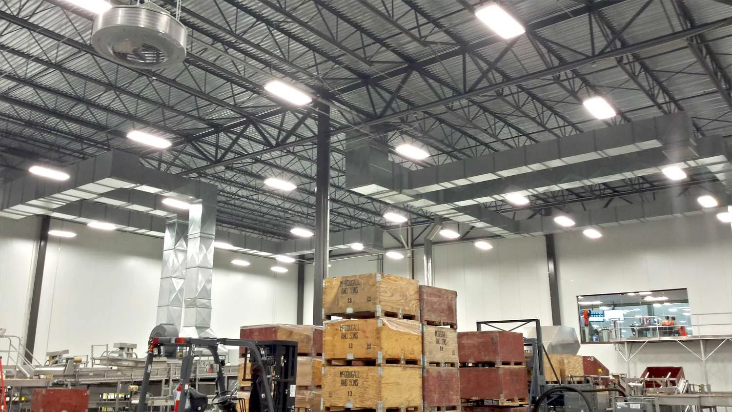 Large commercial food processing design/build installation