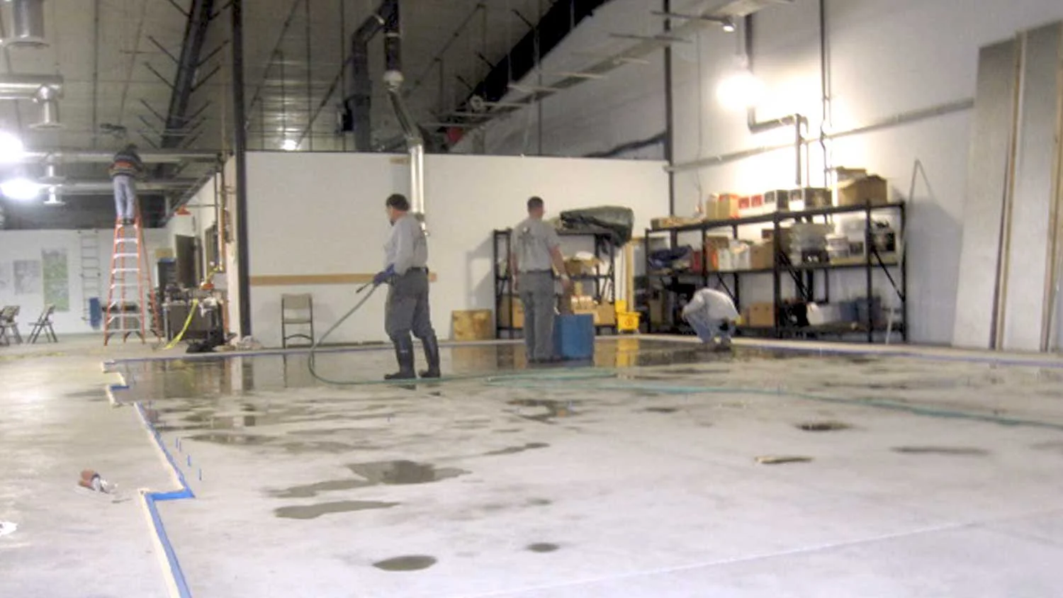 Custom concrete floor installation