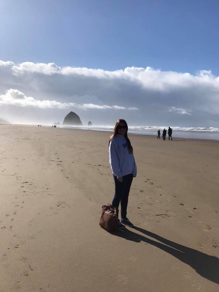 Cannon Beach in Oregon...a nice man from Virginia took this picture! Such a stunning coastal town and yes, that's haystack rock in the back!&nbsp;