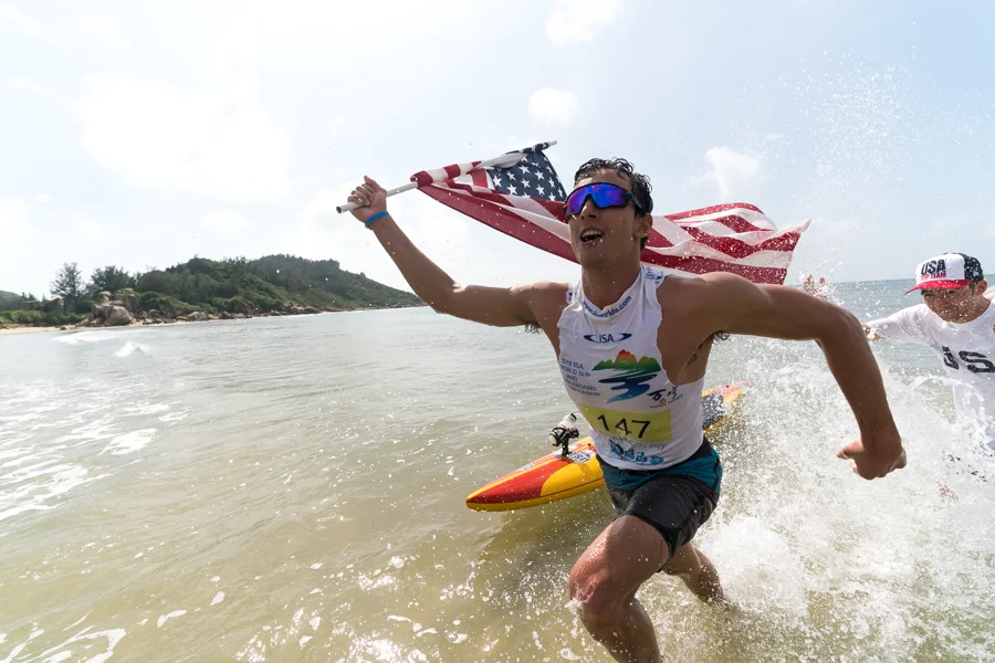 Hunter bring it home for team USA. Photo: ISA