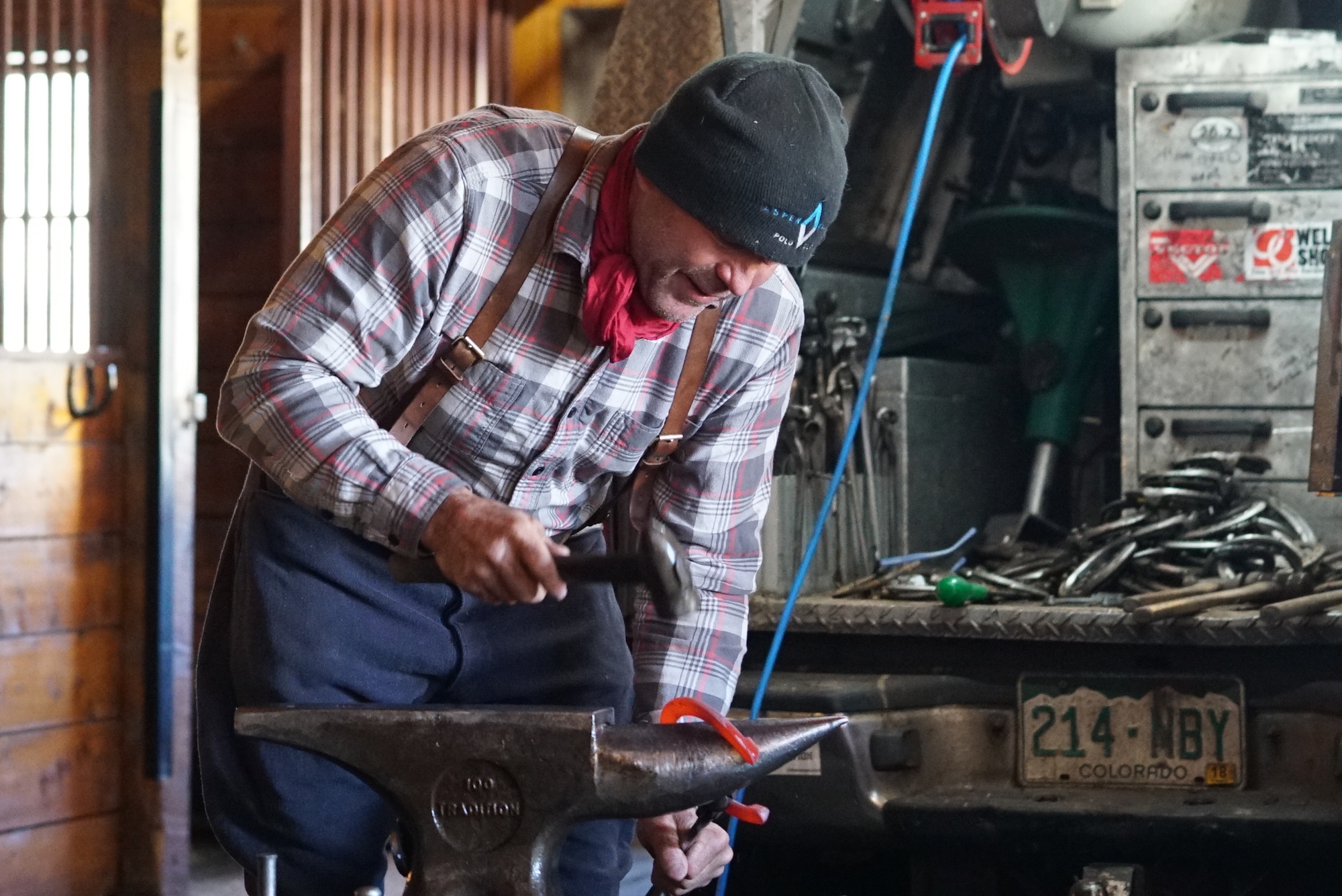 The blacksmith station was popular during.JPG