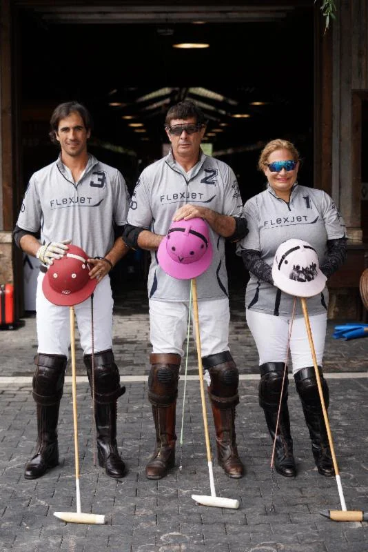Defending U.S. Arena Handicap champions Alejandro Novillo Astrada, MVP Juan Bollini and Melissa Ganzi of Flexjet.