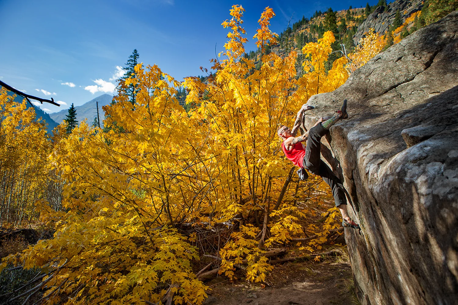 Andy Knepshield bouldering | Leavenworth, WA