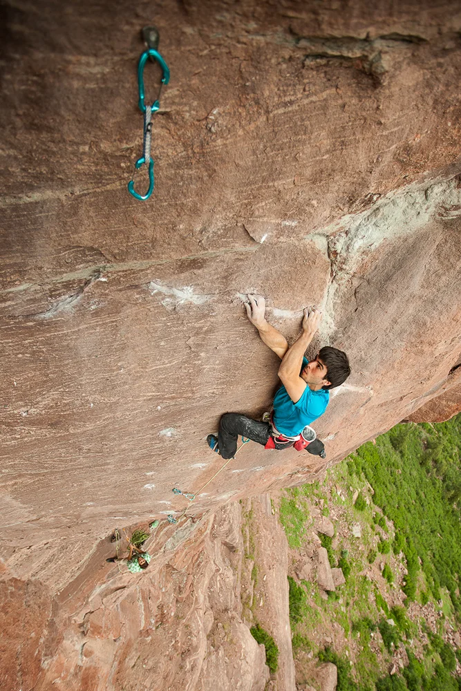 Jon Cardwell climbing in Redstone, CO.