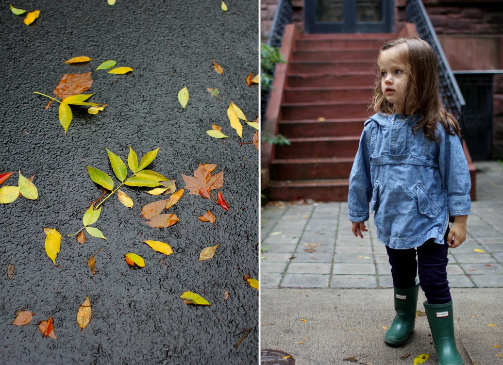  Luckily, Alice will take any excuse to wear rain boots. Usually she's walking around the house in her jammies, rain boots and maybe a helmet or scarf or sunglasses (at least one accessory). But she revels in the pleasure of actually going outside in her rain boots.