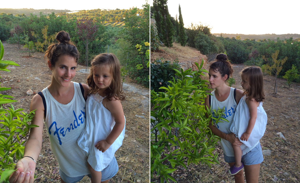 It's hard not to feel more connected to nature out here. Eating fruit right off the trees, playing with stones and sticks, smelling all the plants and flowers, and simply being outside so much – it's good for the soul and great for us city kids.