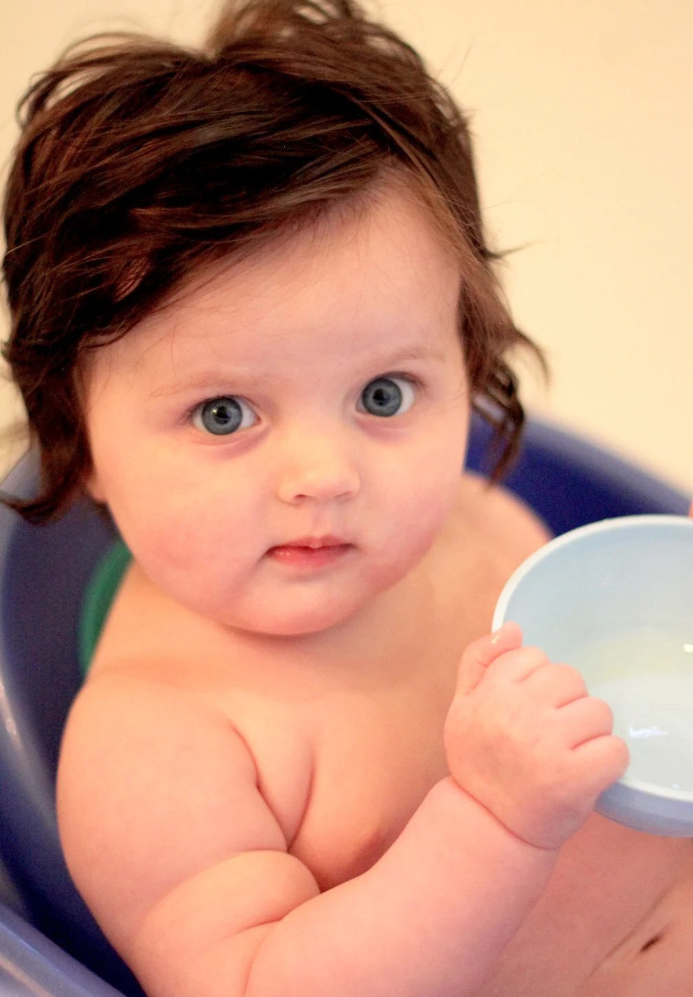 Friday night tubby time was a little rushed, and don't think Alice didn't notice. This is her giving us a bit of a guilt trip. (Her eyes are saying "Are you kidding me? I deserve at least 10 more minutes in this jacuzzi") But it was a mad rush to get all five kiddos to bed so the grown-ups could go out and enjoy a nice dinner.