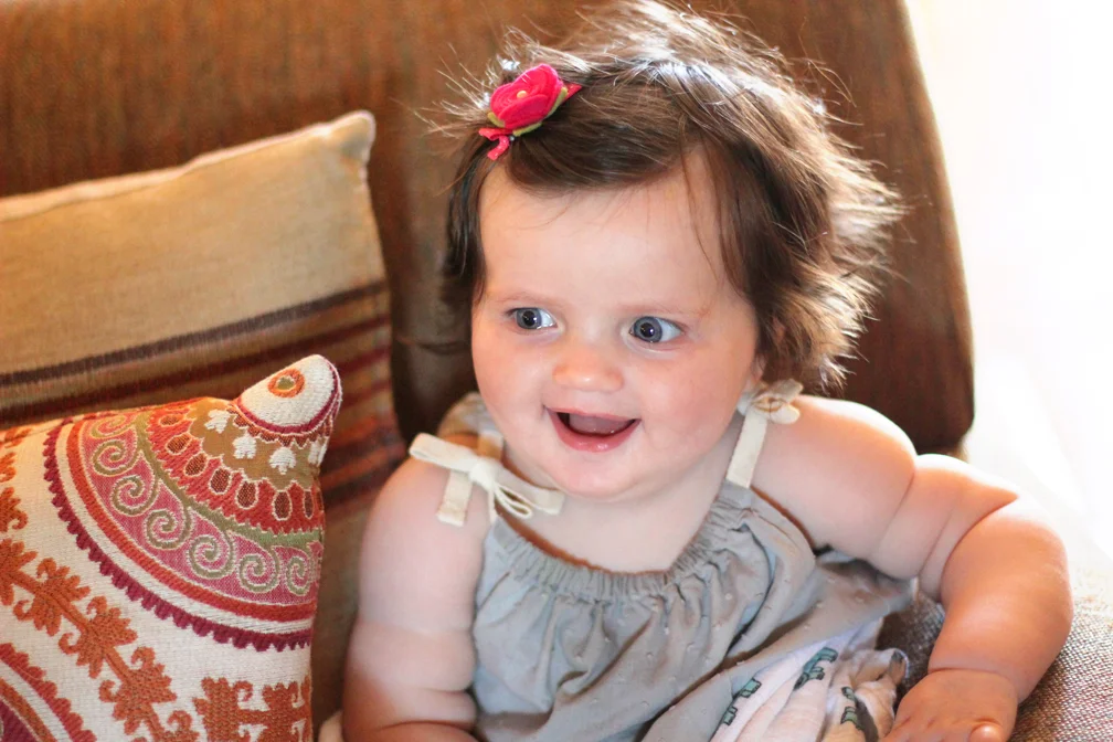 Shaye, Dayne and Quinn are experts are entertaining babies, and they all gave Alice so much attention, making her laugh and smile, helping me feed her, etc. She really enjoyed the attention and loved interacting with all three of them.