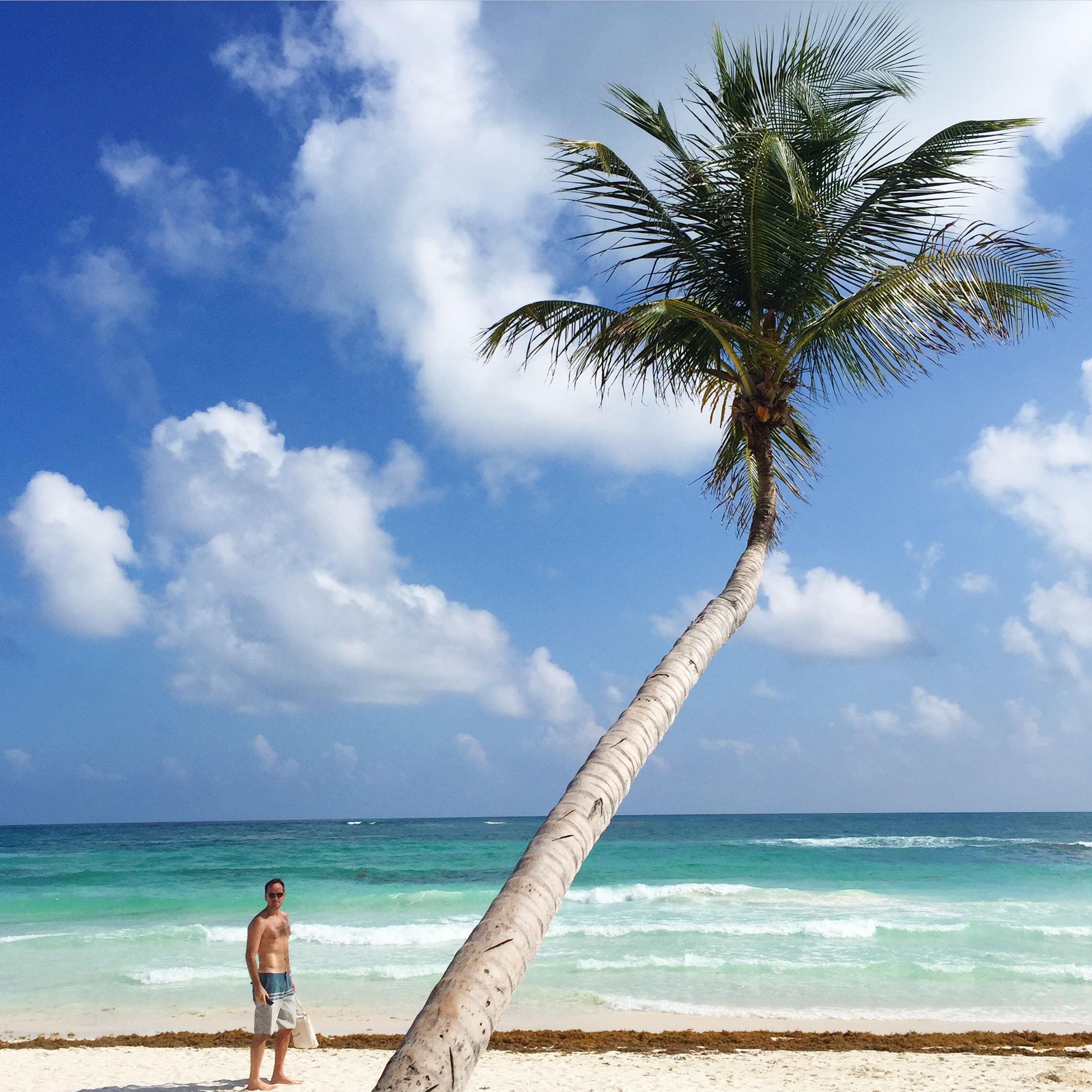 This is our hotel's beach and the view from our room. Not a bad sight to wake up to every morning.