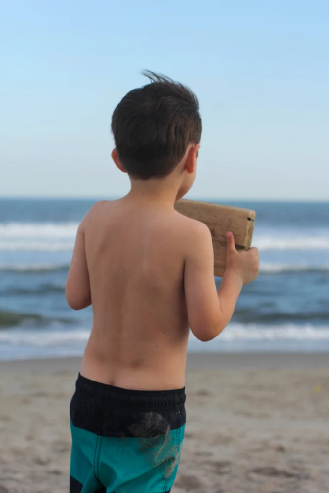 I suggested we bring it home, but Everett felt it needed to be returned to the sea.
