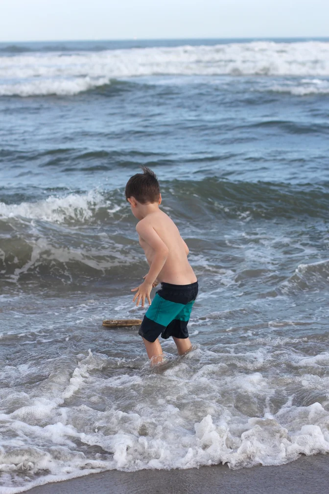 But the waves kept spitting it back out at our feet! So we took it as a sign that we were meant to keep it, and we took it home, after all.