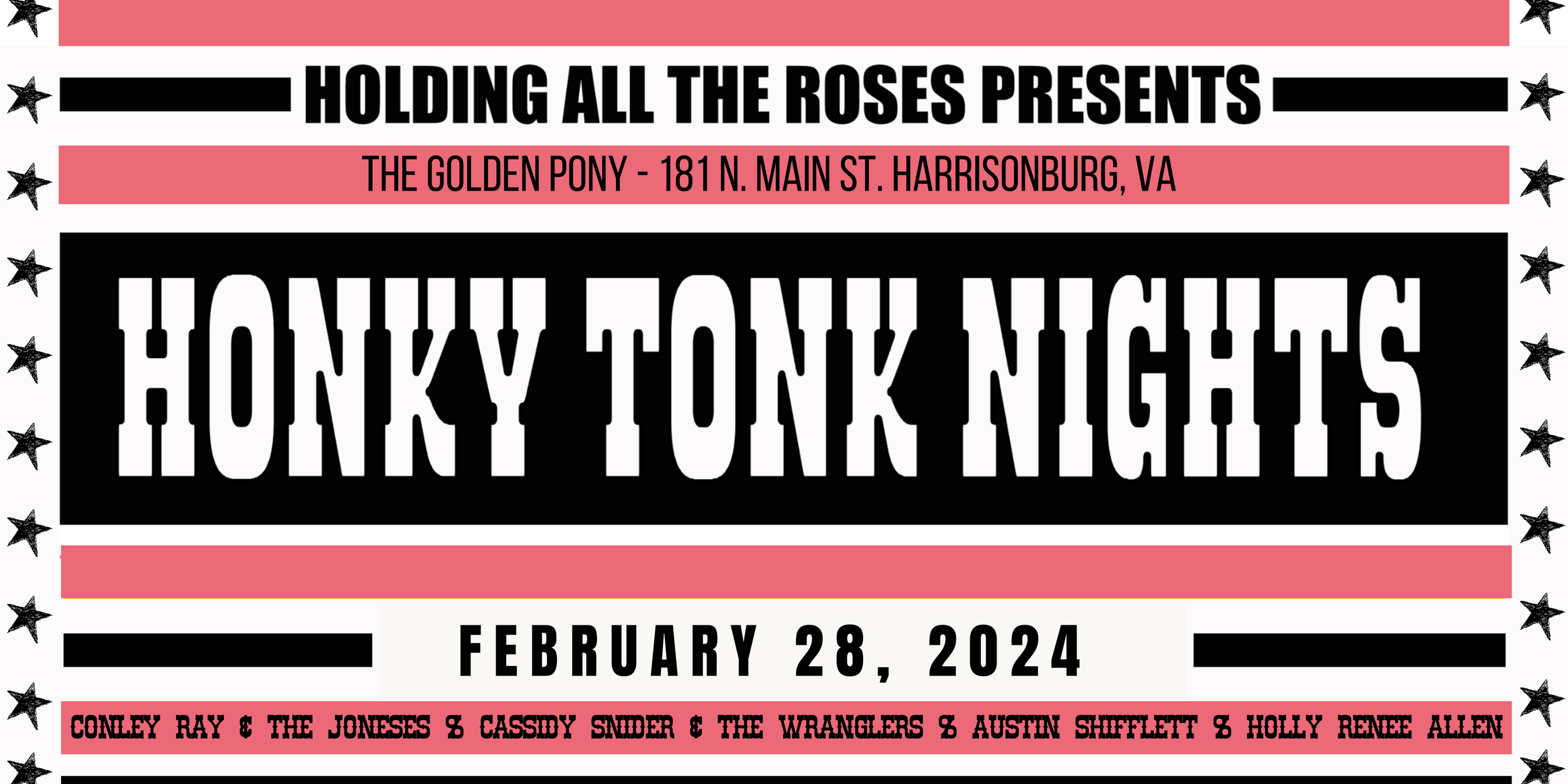 Honky Tonk Nights (February) at The Golden Pony (18+)