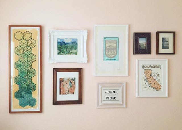 My lil custom piece ("accelerate through the chaos") made it into a GORGEOUS wall collection by the fabulous Josselyn , who is the winner of the friend-of-a-friend-whom-I-have-not-met-in-real-life-yet-but-when-we-do-it-will-be-pure-magic award. You know?