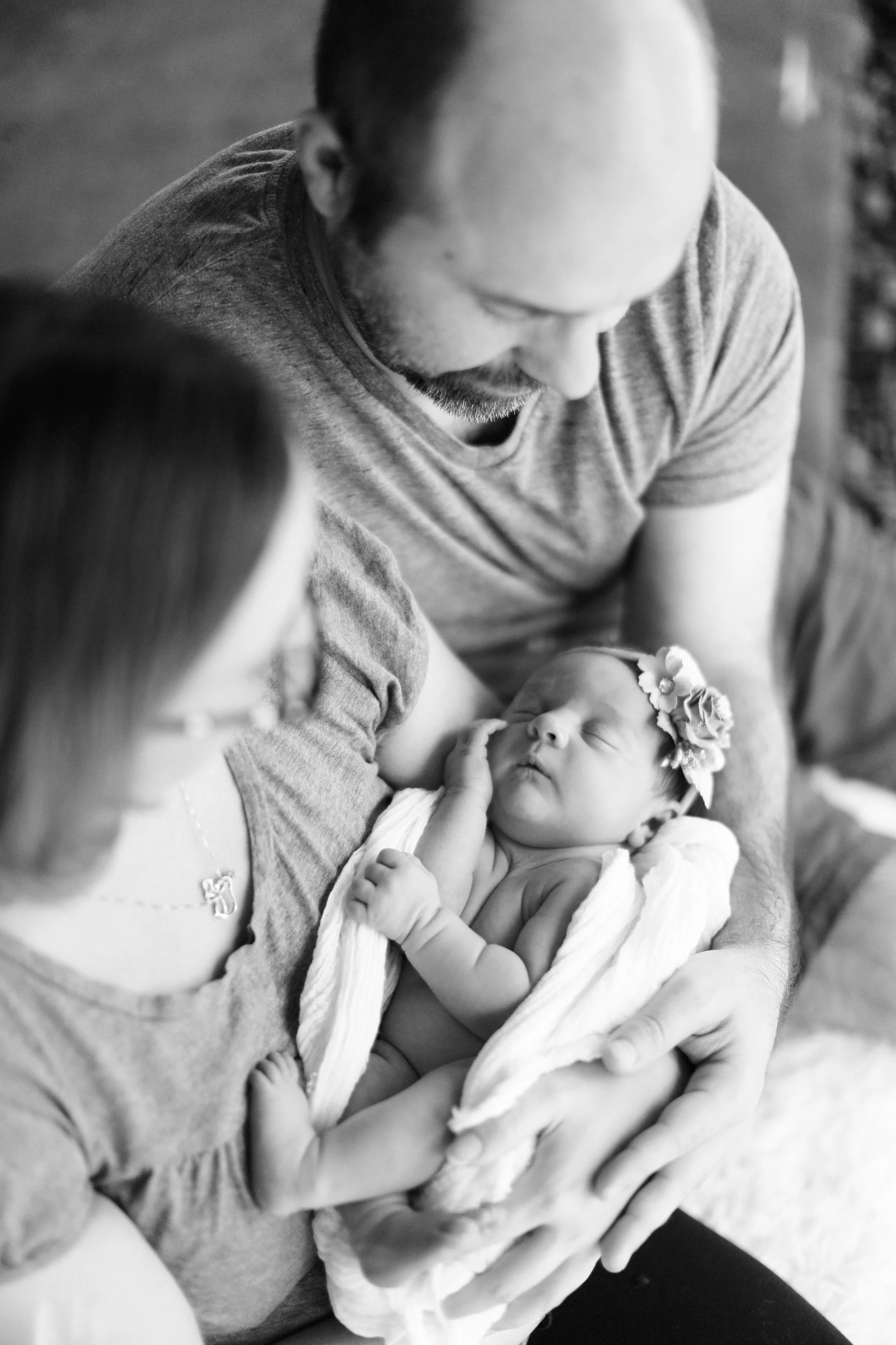  5/30/20  Charlottesville, VA - Newborn Millie with parents Heather and Matt Joyce, and brother Patrick.Photo credit: Amanda Maglione 