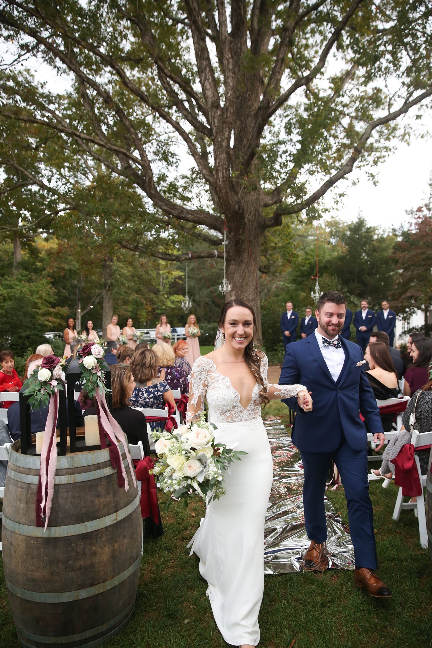  10/22/21 - Charlottesville, VA - Jill and Charles Cahoon Wedding at Keswick Vineyards.Photo credit: Amanda Maglione Photography 