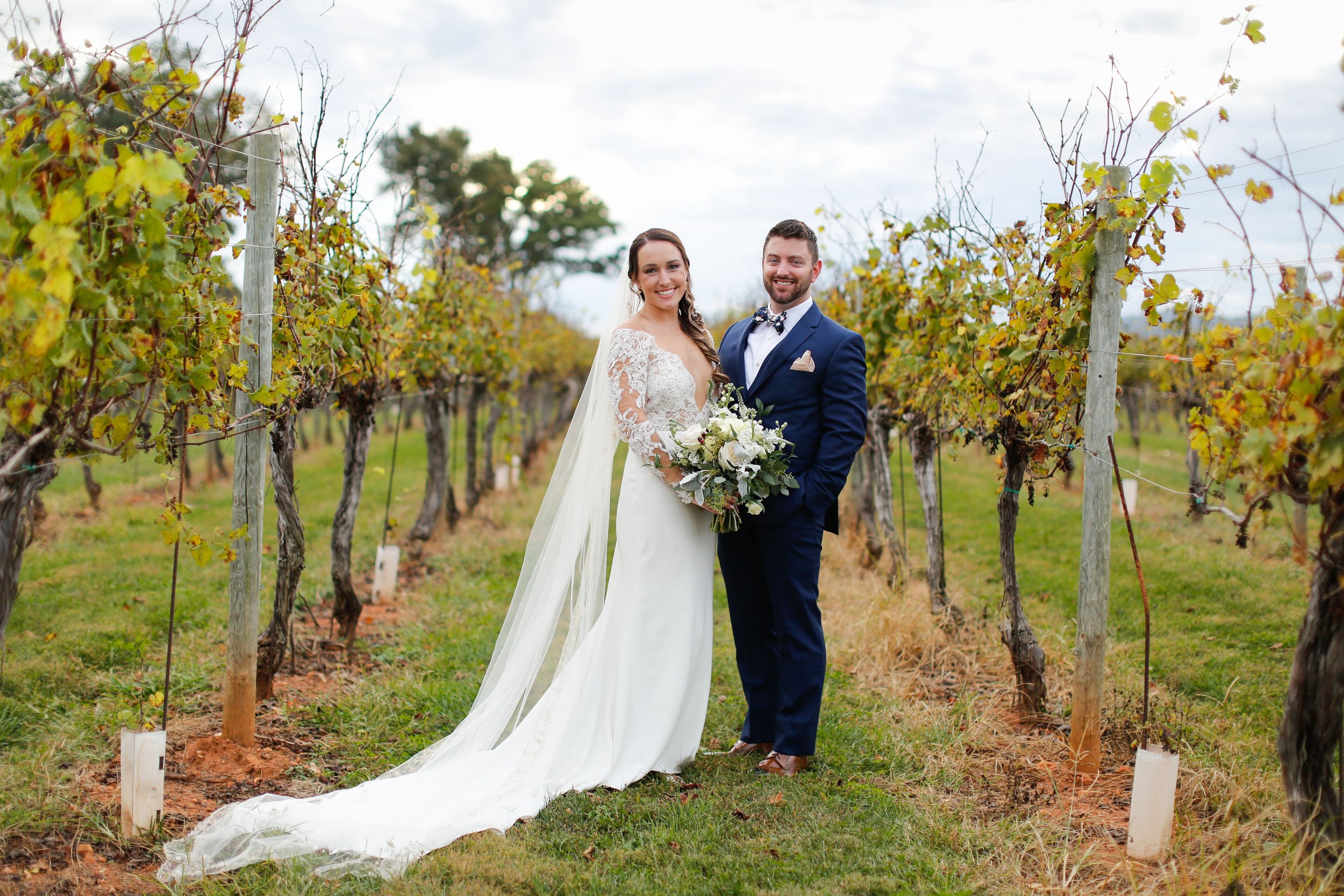  10/22/21 - Charlottesville, VA - Jill and Charles Cahoon Wedding at Keswick Vineyards.Photo credit: Amanda Maglione Photography 