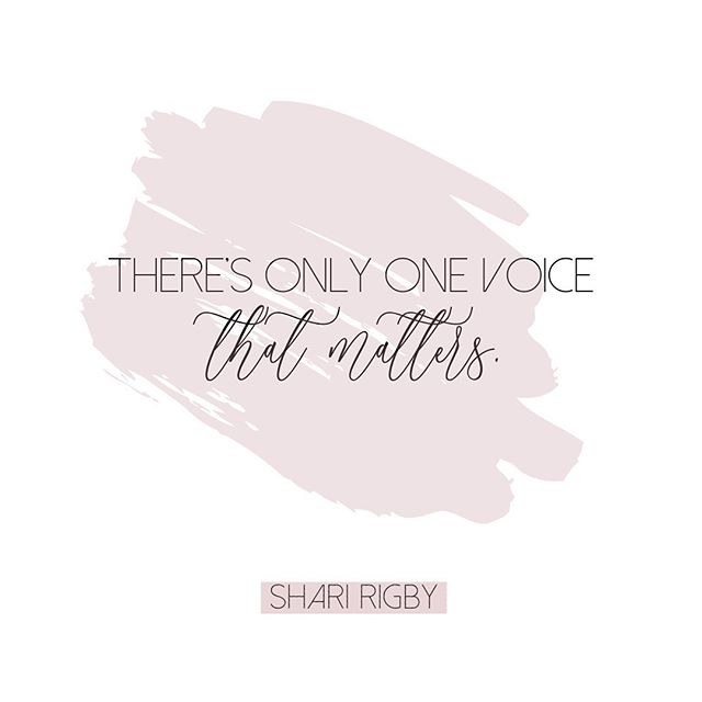 One of the greatest lessons I&rsquo;ve ever learned is there truly is only one voice that matters. 🙌🏼 That voice is God. There will be many voices and opinions that come your way, but turn to God and He will speak truth and love over you! ❤️ He is 