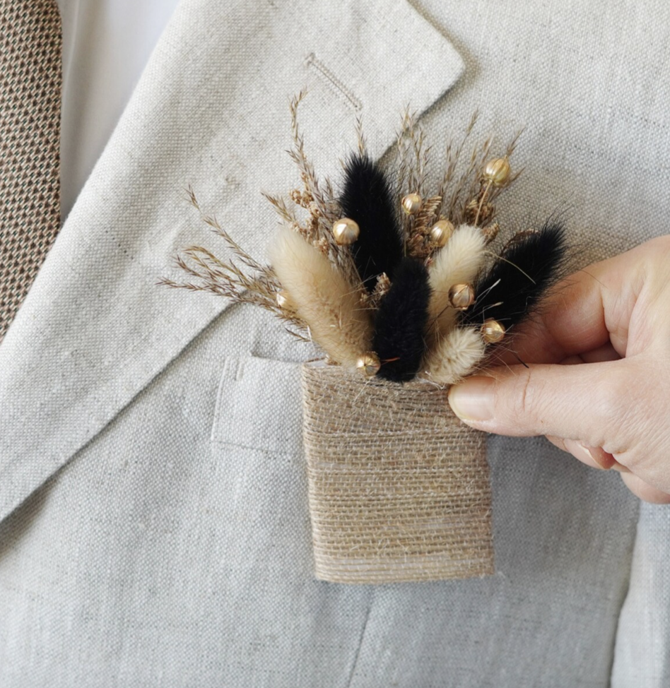 Pocket preserved buttonhole for boys