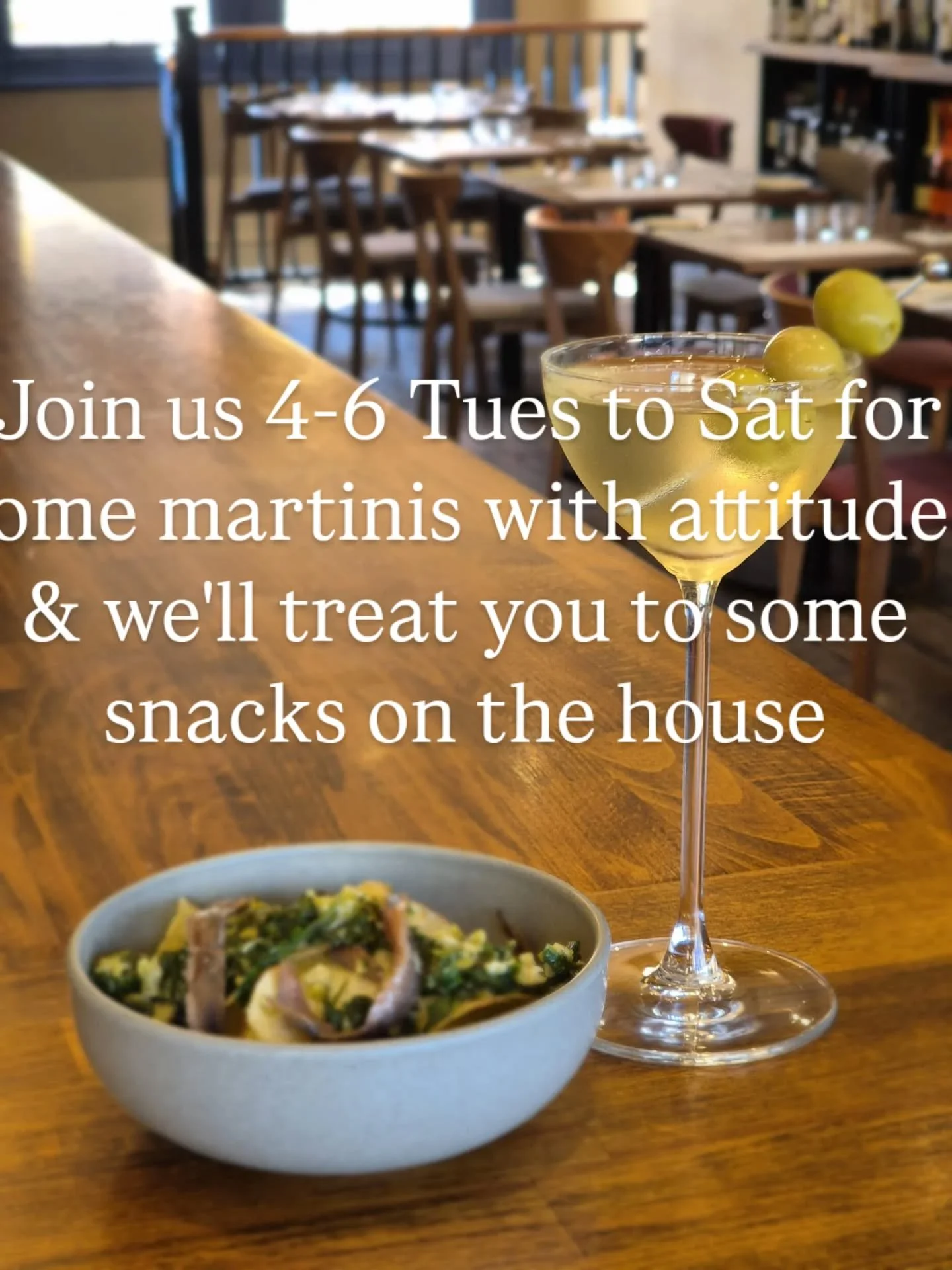 For those who prefer their Martini's with a little attitude. Strong, dry, crisp and cold.

Inspired by our recent trip to Sanlucar, the home of Manzanilla, our Balbino Martini is perfect with our snack of salty crisps, chermoula and anchovies. 

Come