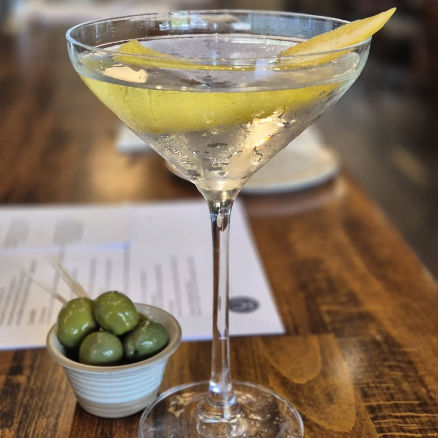 'Gordon&rsquo;s, one of vodka, half a measure of Kina Lillet. Shake very well until it&rsquo;s ice-cold, then add a large, thin slice of lemon peel.&rsquo; James Bond.

In 1953 Ian Flemming immortalised this martini in his Bond debut novel Casino Roy