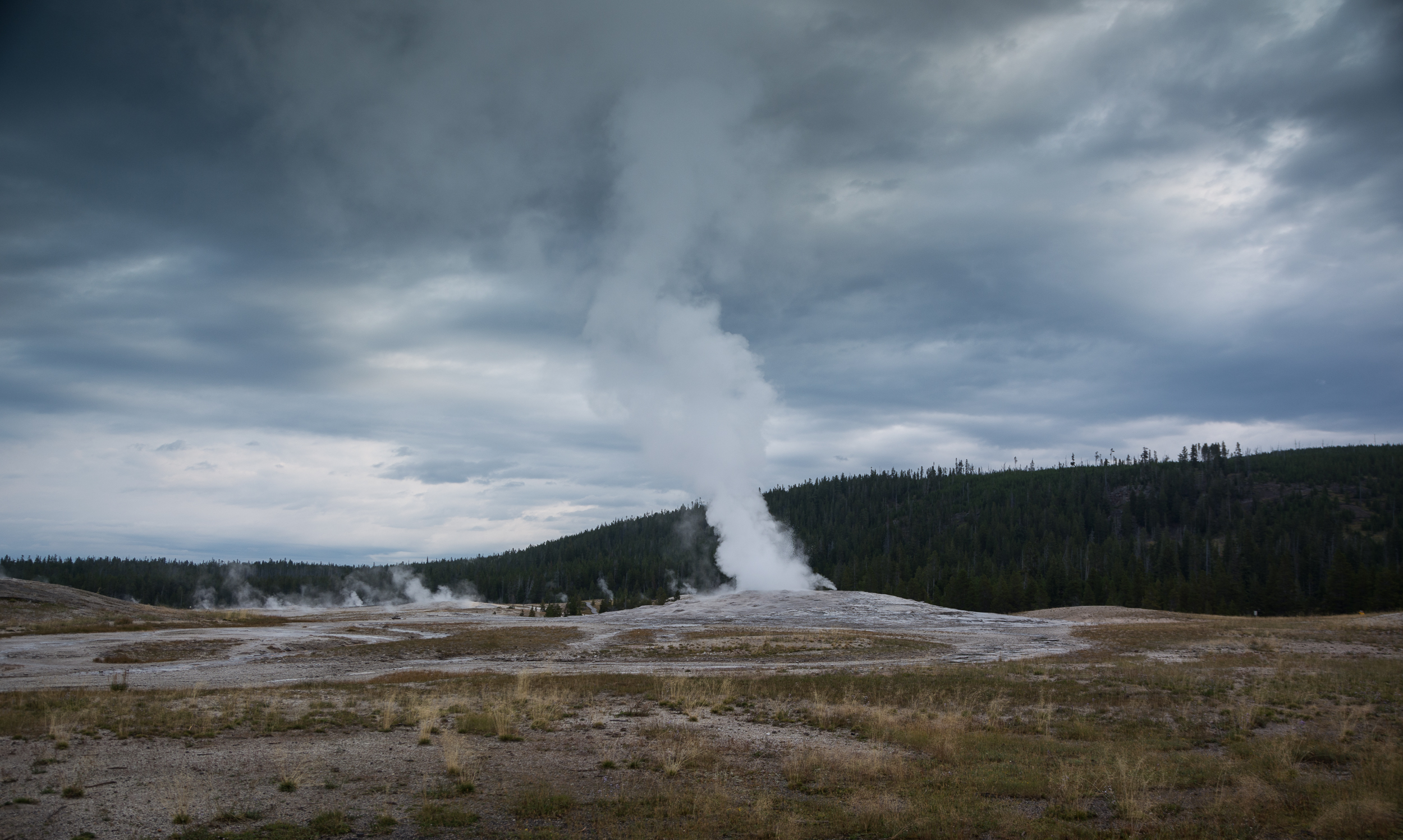 Old Faithful and Upper Geyser Basin.