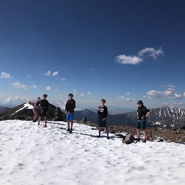 1) 13,684ft 2)When you are short the snow is always waist deep. 3)On the ridge w our U16s 4) Up in the sky!! #yougottojumpwherethecamerais 5)The ultimate glissade 6)Mountain top socks. - All of this in one single session. #SNSC #skiersaremadeinthesum