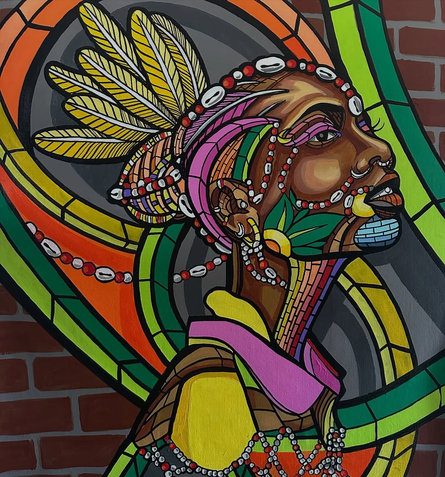 &ldquo;Montesa&rdquo; acr&iacute;lico sobre canvas #lapesteacoco #donrimx 36&rdquo; x 28&rdquo; 🎶🎶🎶 @dereknovah 🎶🥥