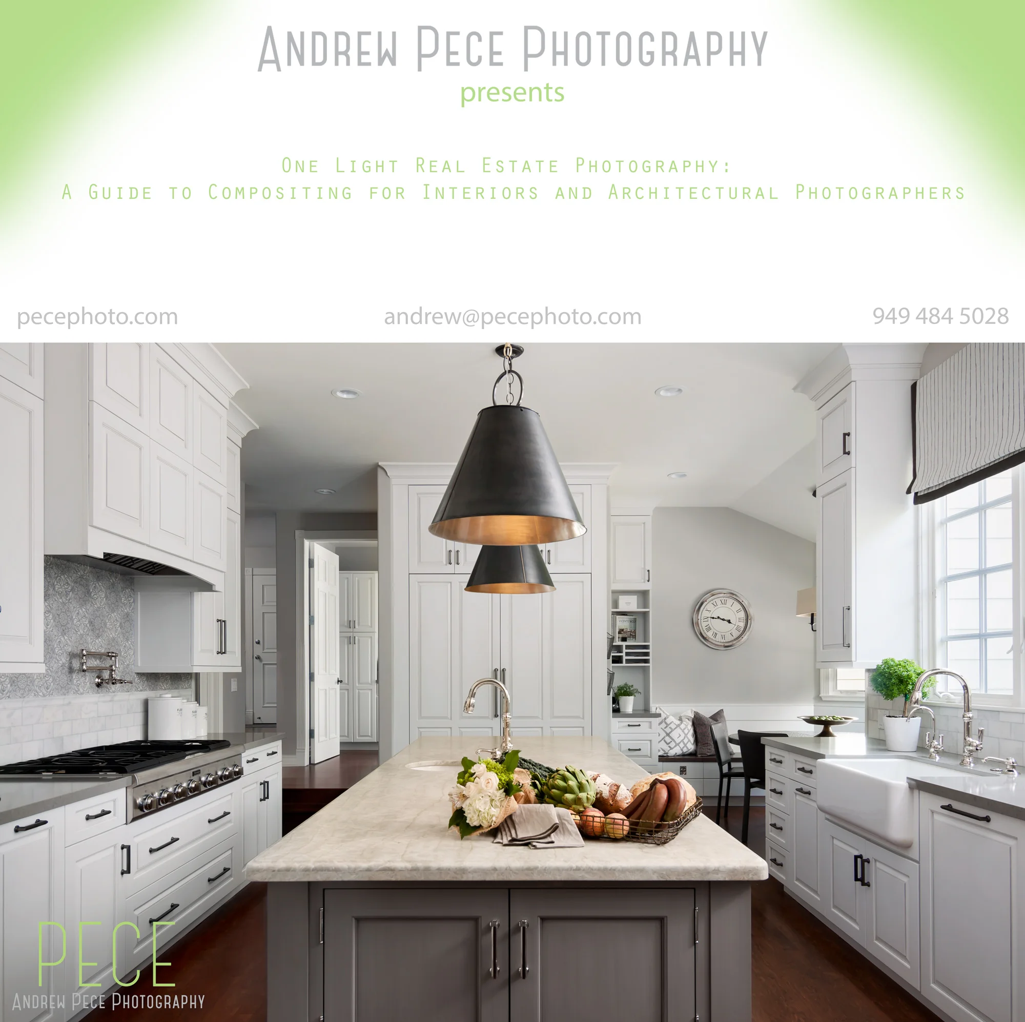 The course culminates with a 1.5 hour video edit of a modern kitchen (final image pictured above). 
