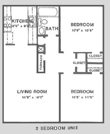 2 bedroom apartments with large and spacious floor plan