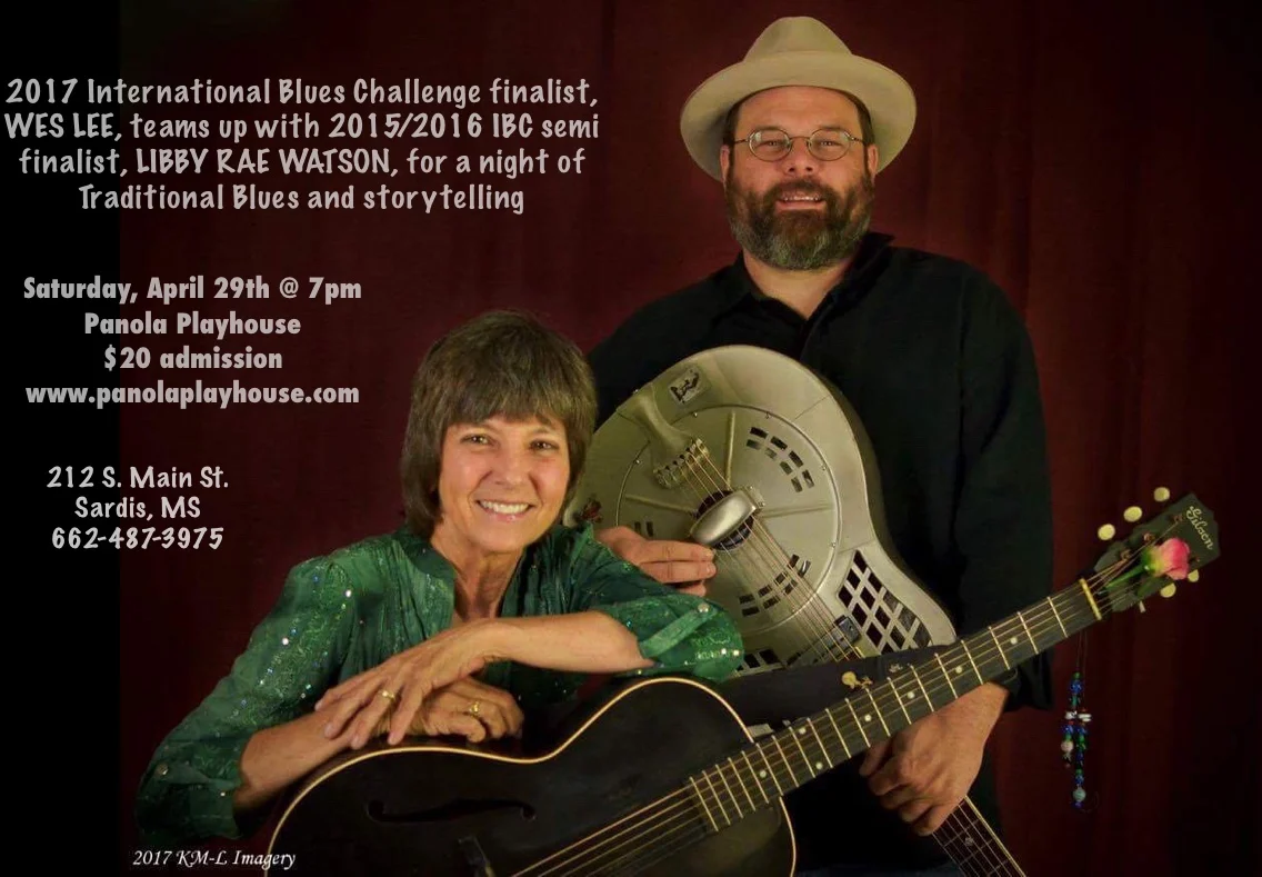 Wes Lee and I are looking forward to this venue. It's a new one for us and we've heard good things about the Panola Playhouse in Sardis, MS!