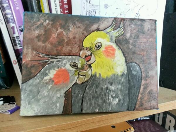 Cockatiels in Love