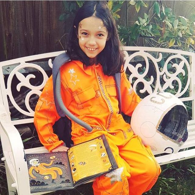 My favorite thing in the world is when kids dress up like the scientist in my book! Thank you @my_funny_valentines for sharing your amazing daughter's costume inspired by Valentina Tereshkova! #firstwomaninspace #womeninscience
