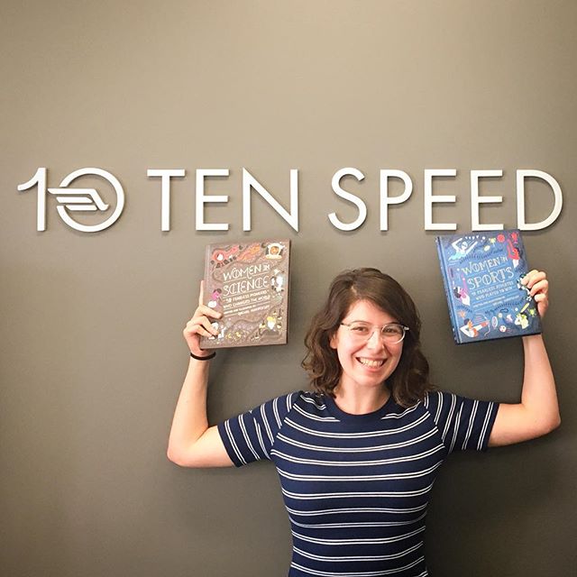Sometimes I awkwardly hold my books up like I am pumping iron next to my publishers logo. It makes me feel like a Woman. @tenspeedpress