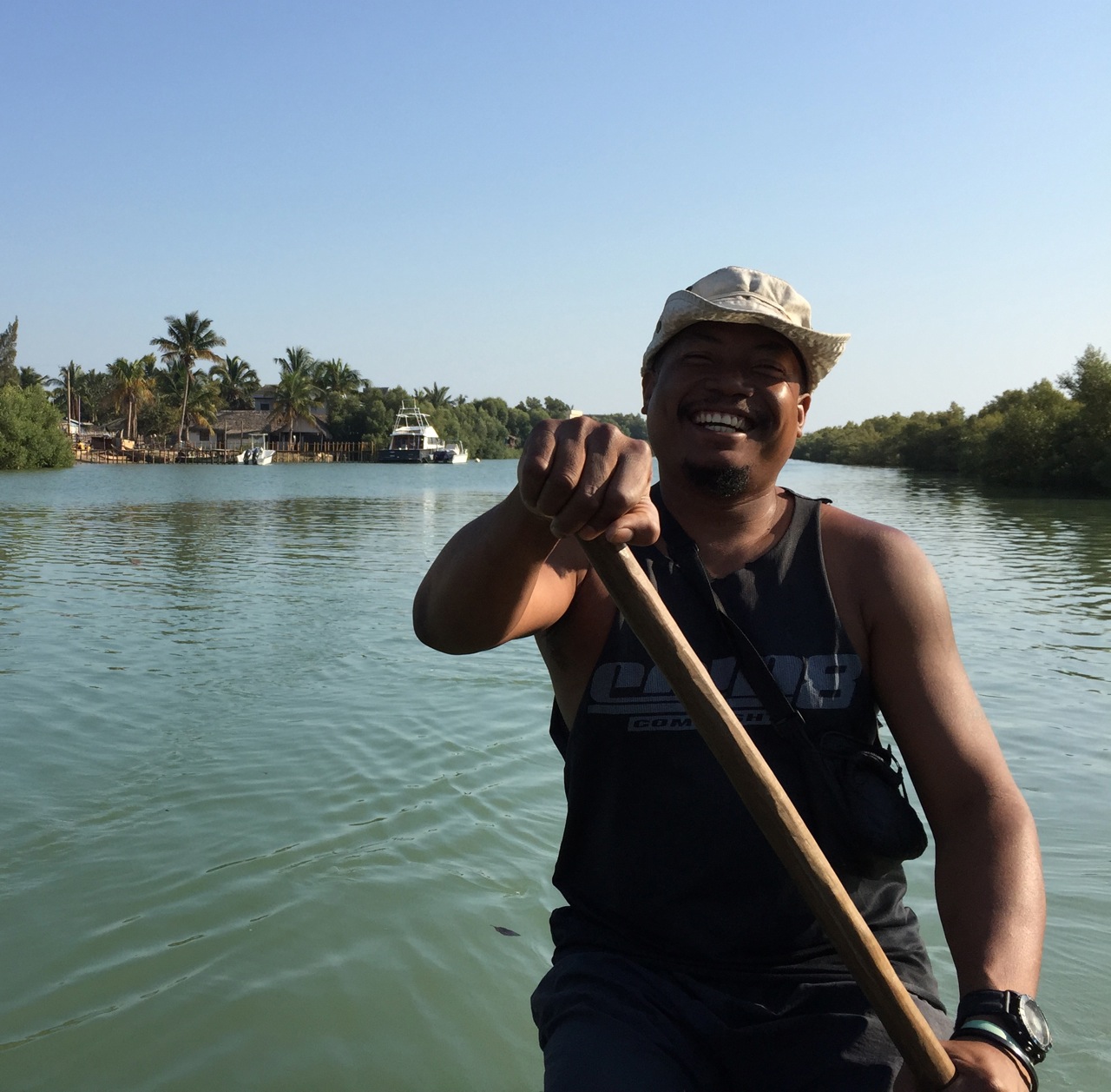Paddling in the mangroves in Morondava.