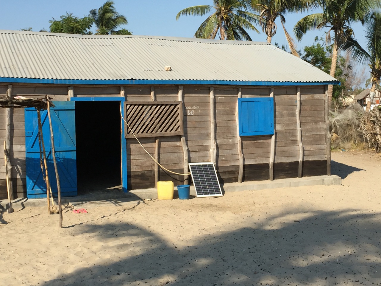 The only source of electricity in this tiny fishing village outside of Morondava is solar panels. But only the richest people can afford them, so most people burn charcoal or wood.