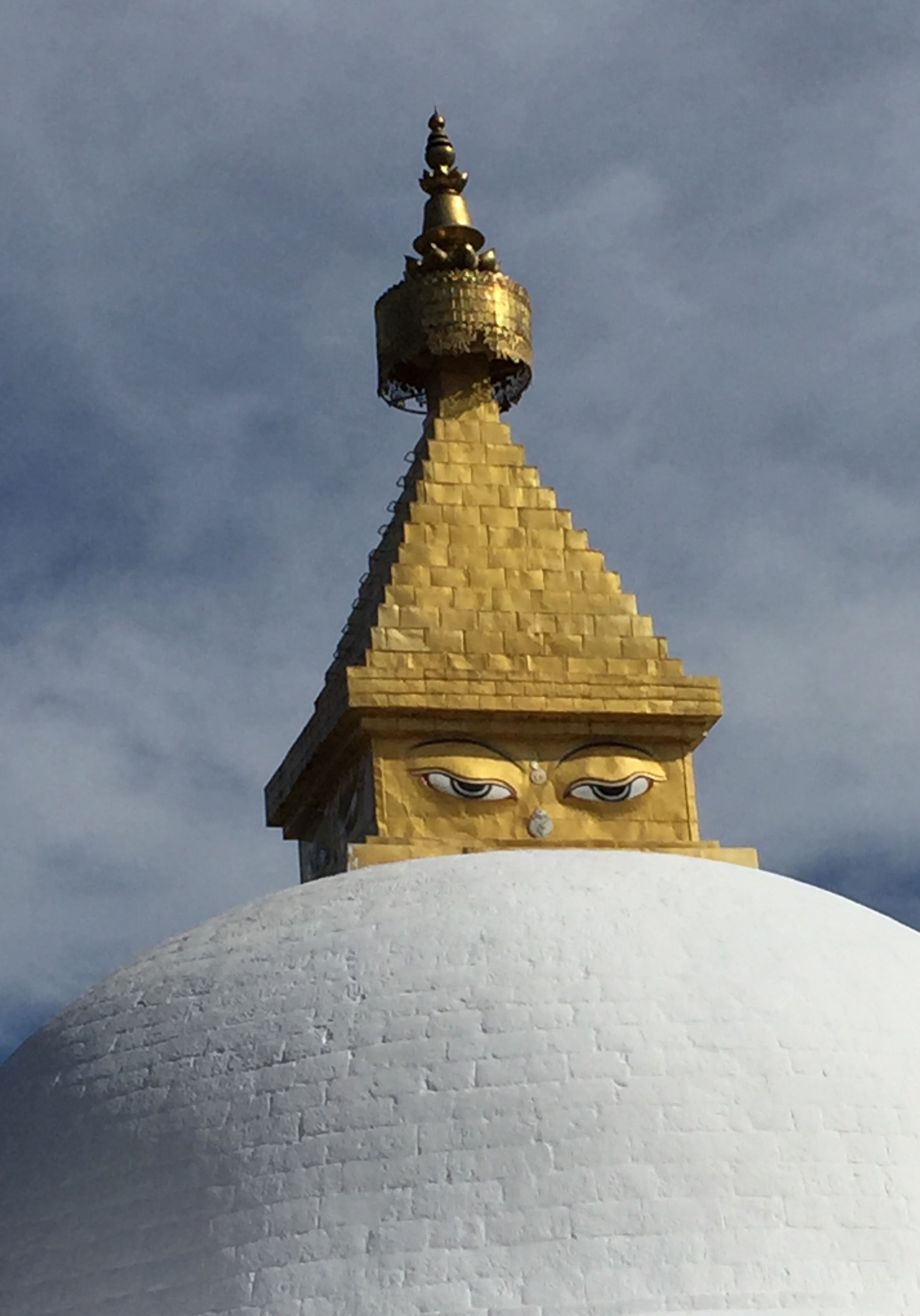 The stupa at the nunnery on a mountain near Thimphu, Bhutan.