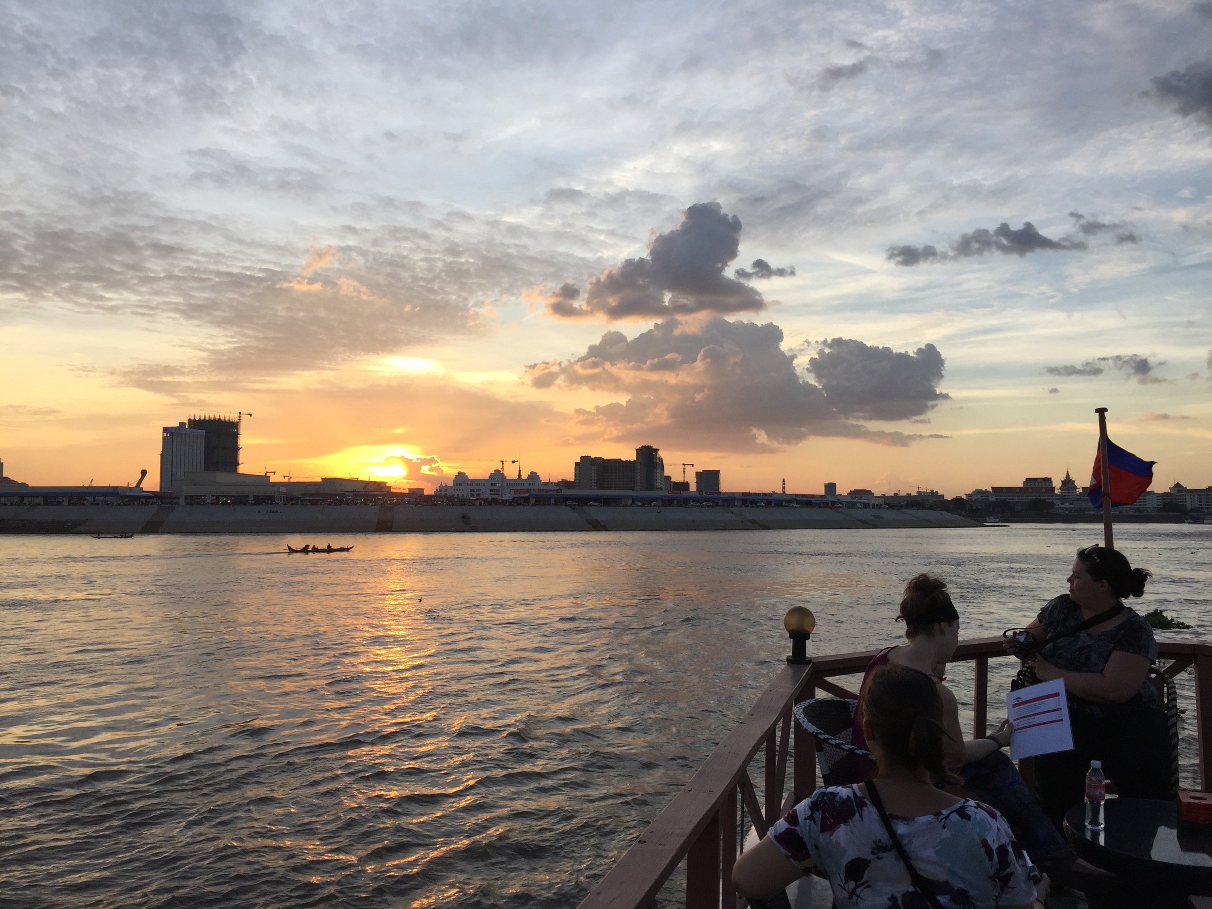 A quiet river boat cruise on the Mekong River in Phnom Pehn was a good way to reflect on what we'd seen earlier that day.