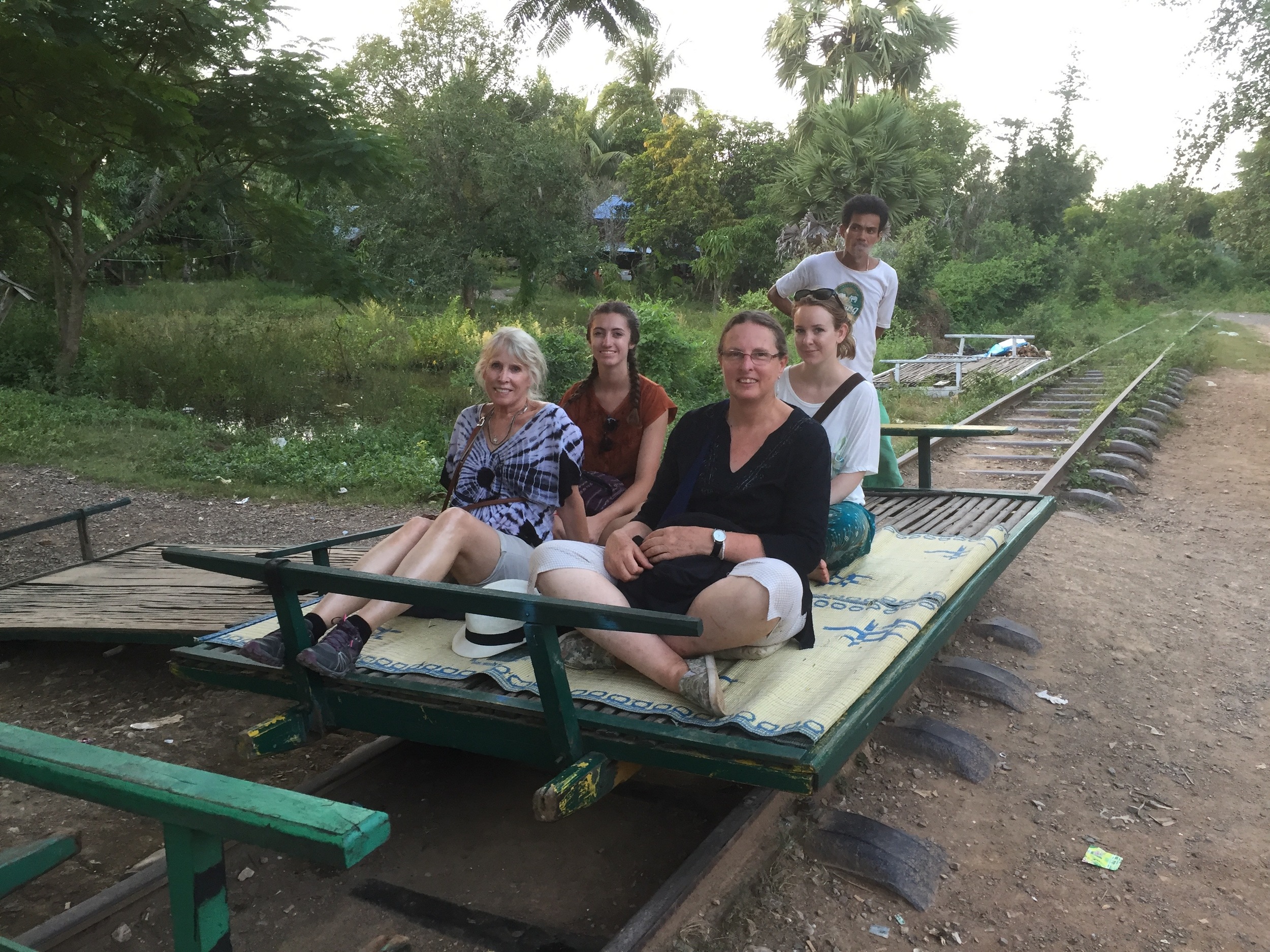 That's me in the front on the left sitting with my Australian travel buddies on a "Bamboo Train" car. We had a wild ride!
