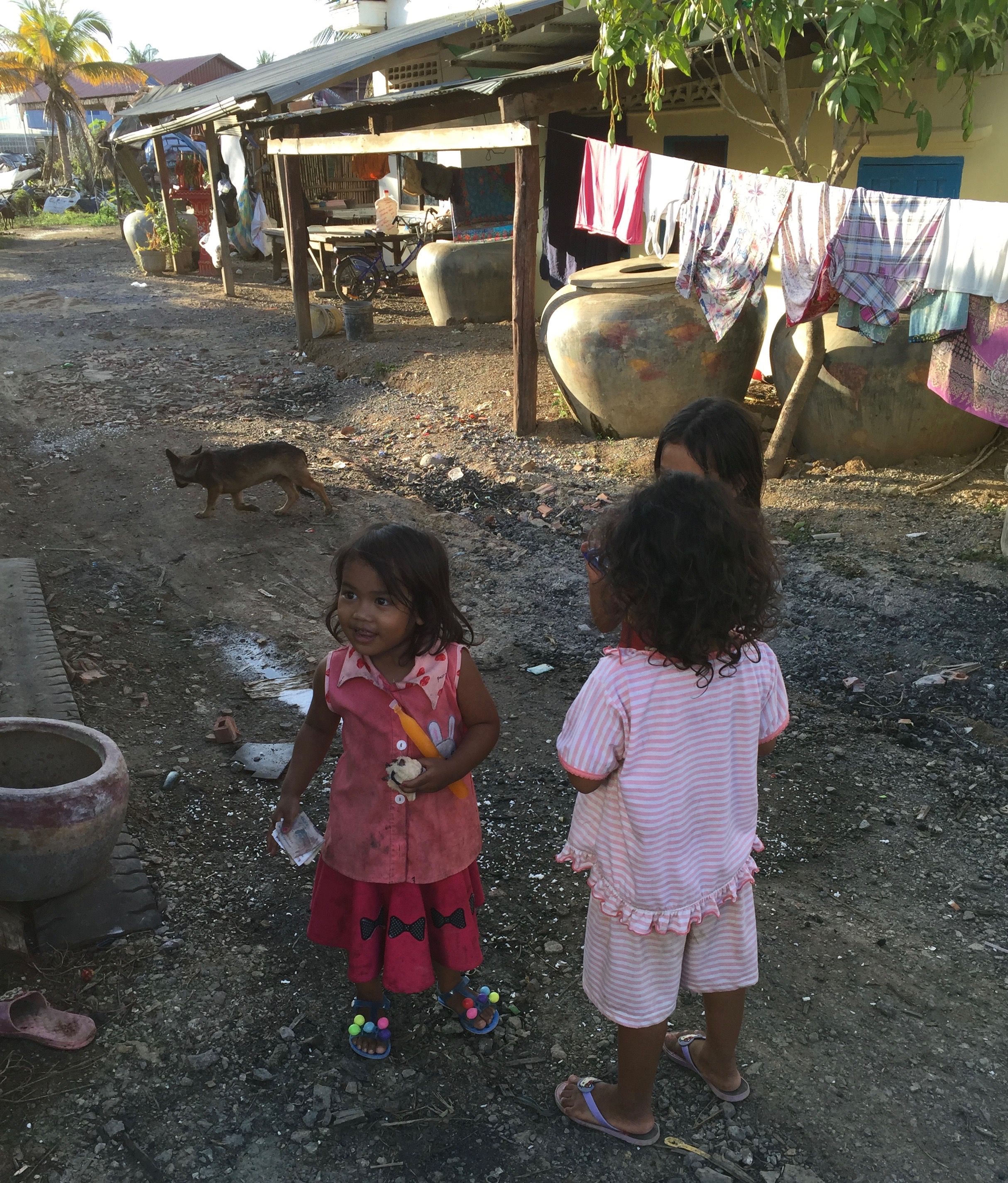 Children playing in the city of Battambang, Cambodia.