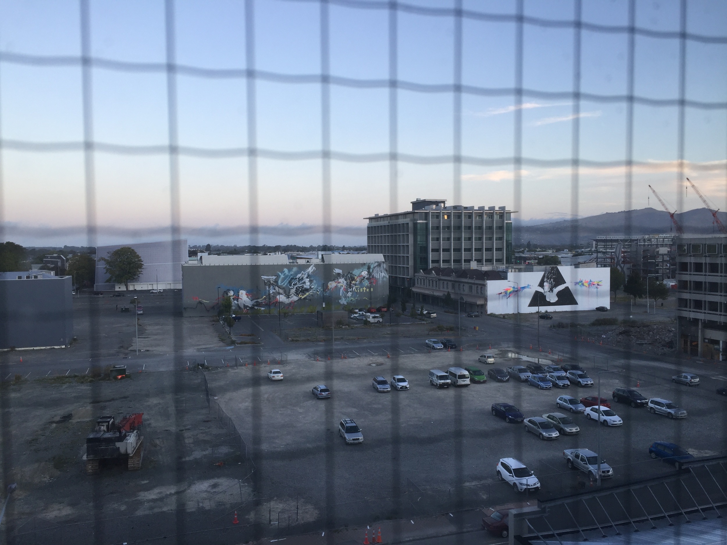 Much of Christchurch, the second most populated city in New Zealand, was devastated by an earthquake in 2011. The entire city seems like it is under construction. The photo above shows one of the reconstruction zones.