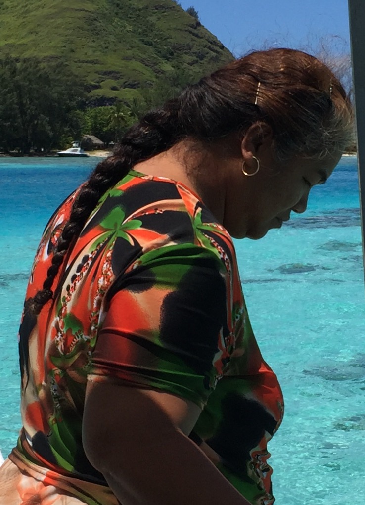 One of the cruise staff on our way to view sharks and rays.