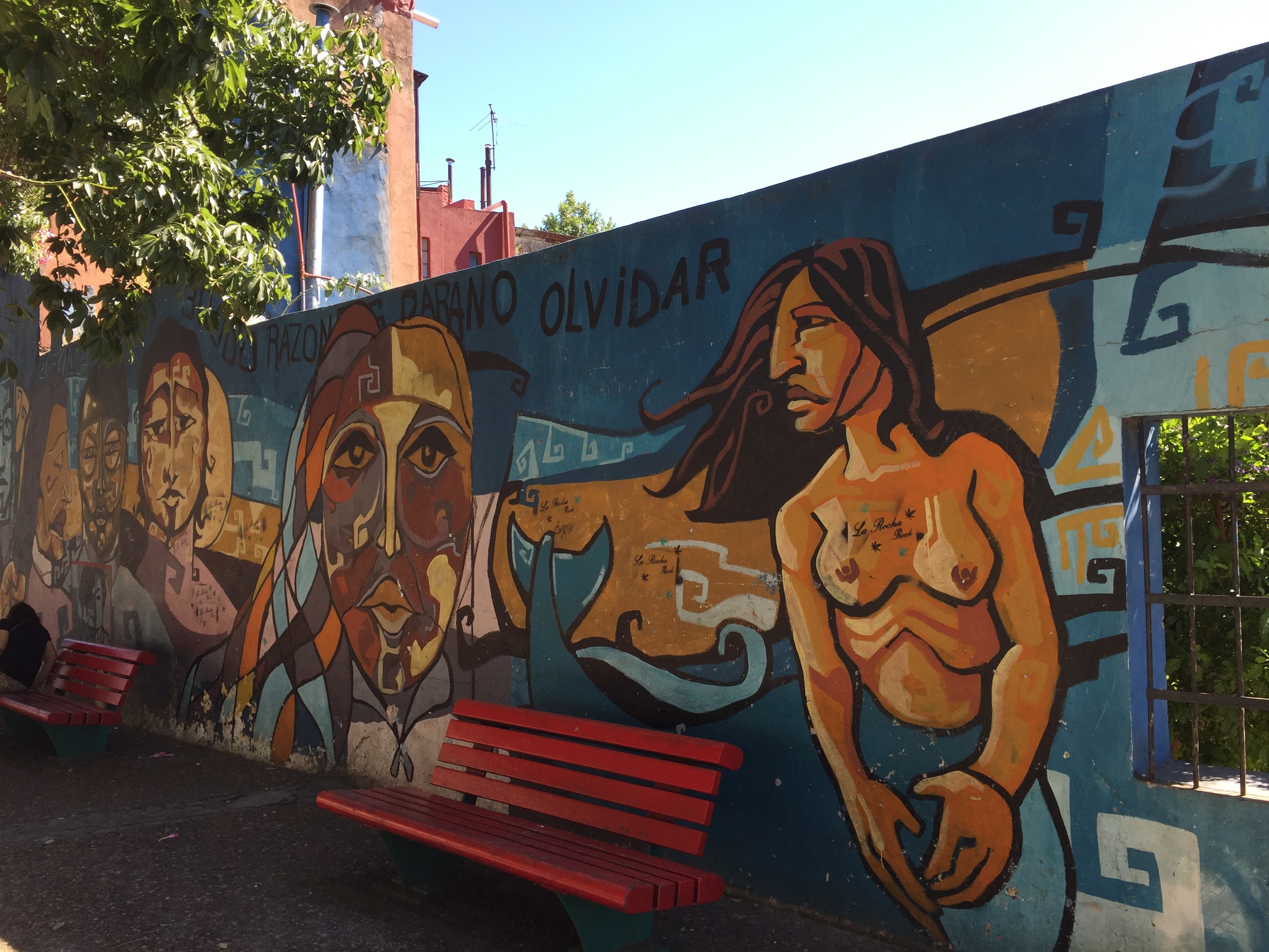 One of many murals on the streets of the La Boca District in Buenos Aires.
