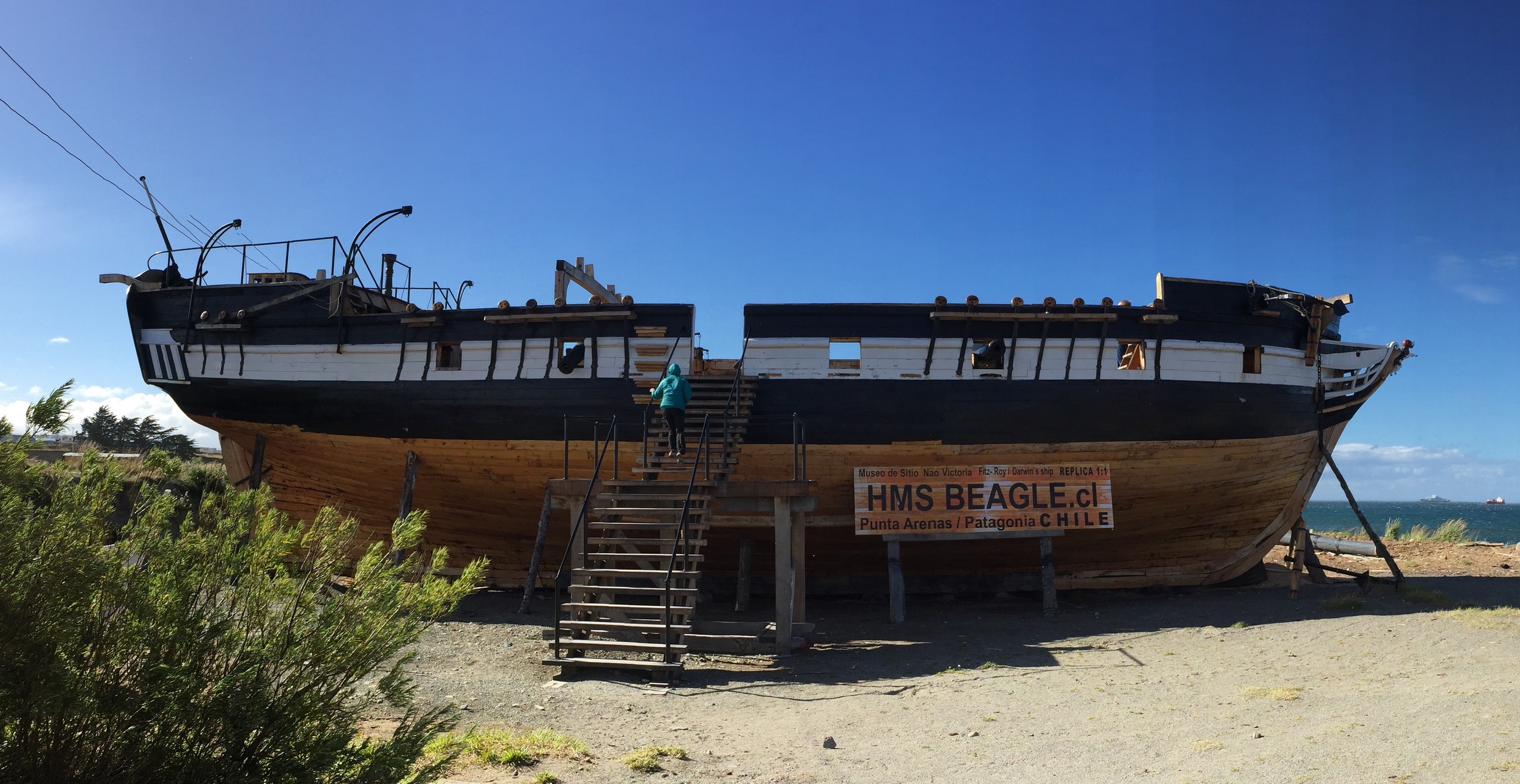 Replica of the HMS Beagle, which carried Darwin to the Galapagos Islands and around