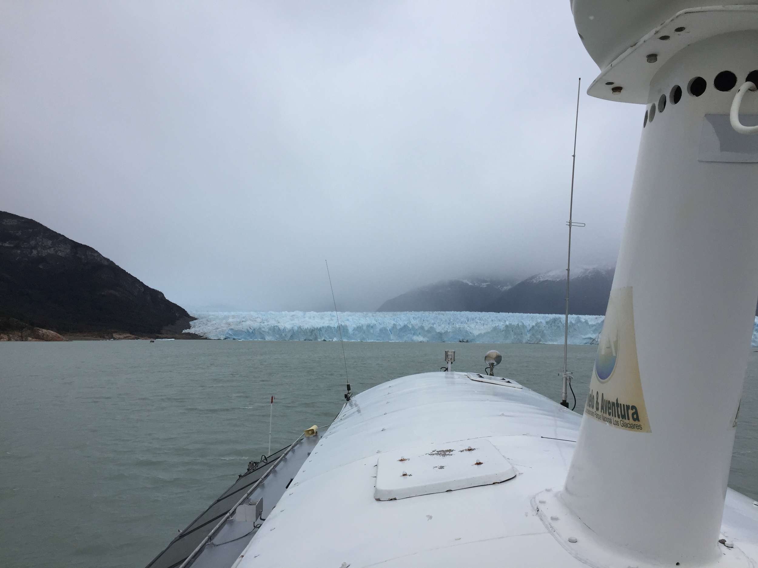 Taking a boat to get closer to the glacier...